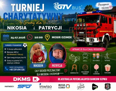 Charytatywny Turniej "Gramy dla Nikosia i Patrycji" GTV BUS