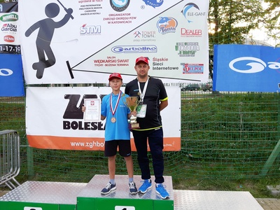 Marek Kwieciński z trenerem Piotrem Kwiecińskim