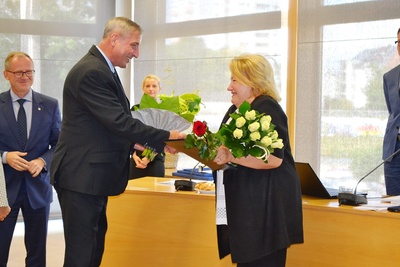 Burmistrz gratuluje Helenie Gruszcze