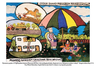 Plakat "Bezpieczne Wakacje"