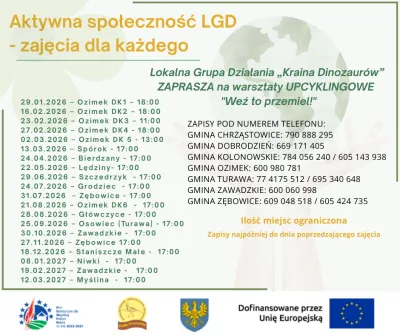 Warsztaty upcyklingowe "weź to przemiel!"- Aktywna społeczność LGD - zajęcia dla każdego